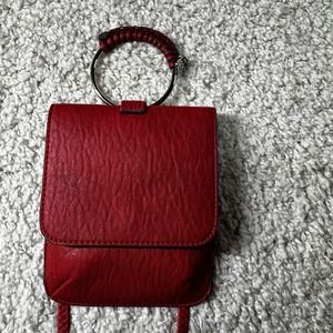 Women's, CARLOS SANTANA Flap Crossbody Bag/Purse, Red, With Adjustable Strap.